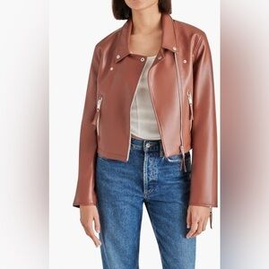 Steve Madden Cognac Biker Jacket